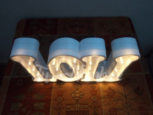 Nombres Iluminados 4 Letras 20 Cm Polyfan Tunombreimporta