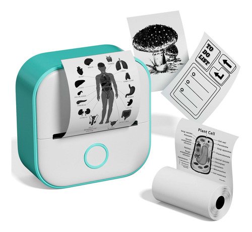 Miniimpresora Memoqueen T02 Inalámbrica Térmica Verde Ews