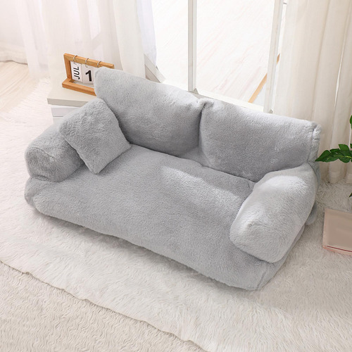 Cama Para Mascotas, Sofá Cama Para Gatos De Gris Claro L