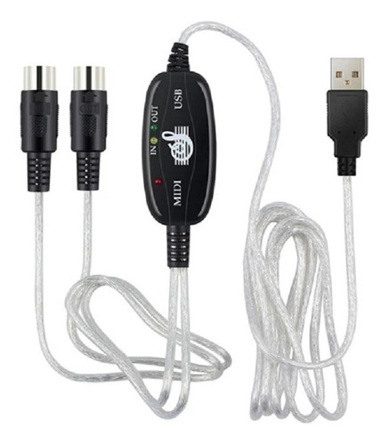 Cable Midi A Usb 2.0 / Adaptador Teclado Sintetizador A Pc