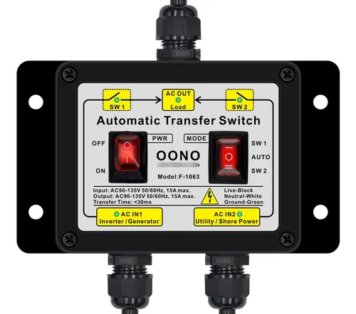 Interruptor Manual Automático De Transferencia Ats 120v 15a