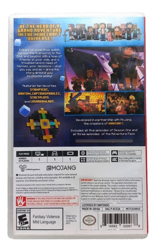 Minecraft Story Mode The Complete Adventure Nintendo Switch (Reacondicionado)