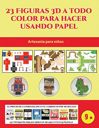 Artesania Para Niños -23 Figuras 3d A Todo Color Para Hacer
