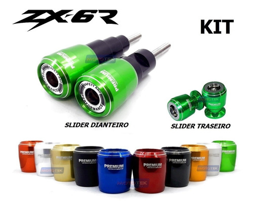 Kit Premium Slider Dianteiro Traseiro Kawasaki Zx6r 636 Zx6