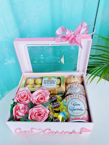 Imagem 3 de 3 de Cesta Caixinha Do Amor Chocolate Presente Especial E Exclusi