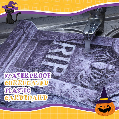 Carteles Decorativos Blulu, Simil Lapida Para Halloween, ...