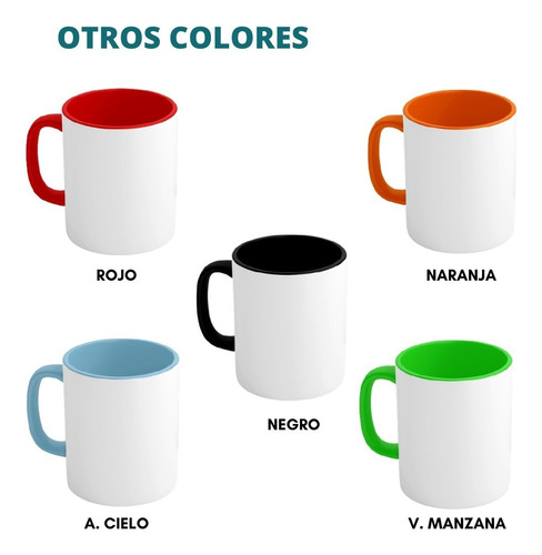 Taza Personalizada Espresso Modelo Interior Y Asa De Color