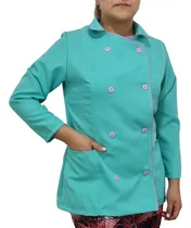 Comprar Filipina Chef Mujer Verde Menta Con Lila En Poliéster
