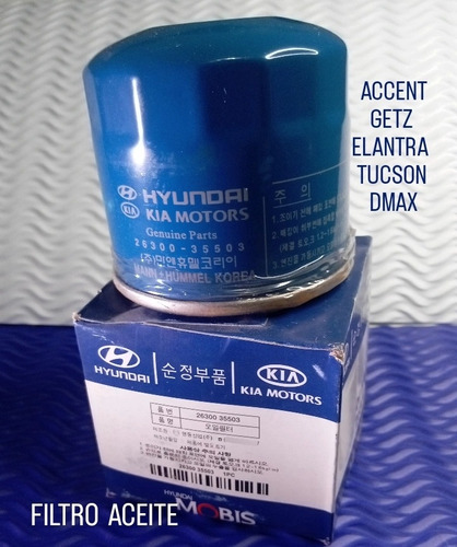 Filtro Aceite Accent Getz Elantra Tucson Dmax 