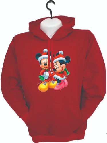 Buzos Busos Hoodie Navideños Minnie Mickey Mouse Navidad Mo1