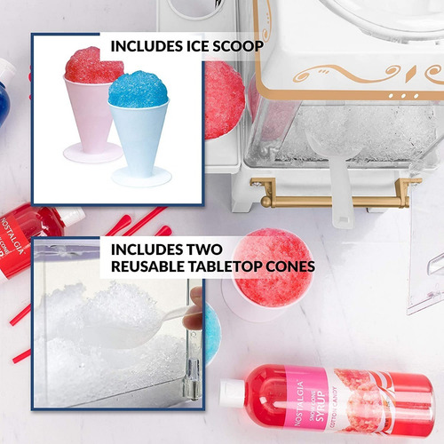 Maquina De Raspados Nieve De 5lts Nostalgia Incluye 2 Conos