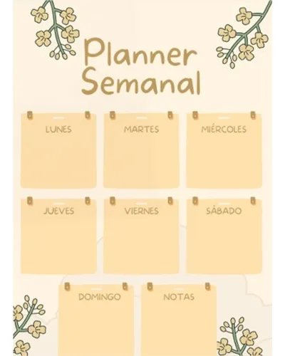 Planner Organizador Semanal De Objetivos Varios Diseños Pdf