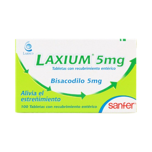 Bisacodilo 5 Mg 100 Tbs Laxium