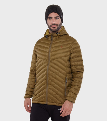 Campera De Plumas Hombre Neegan Con Capucha - Montagne