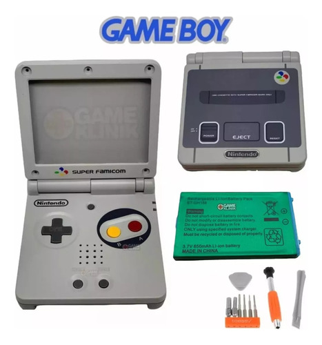 Carcasa Diseño Game Boy Advance Sp Gba Kit Completo 01