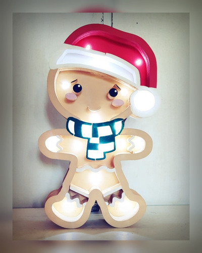 Figura Corporea Con Luz Led Navidad Papa Noel Reno Pinguino
