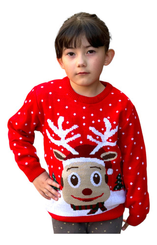 Ugly Sweater / Sueter Navideño Infantil Con Reno