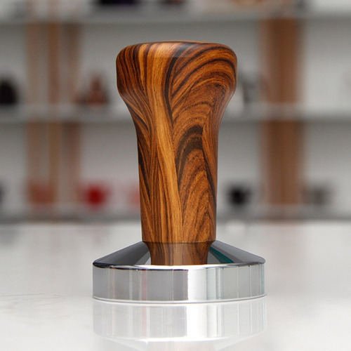 Tamper De Café De Madera, Portafiltro Flat Espresso Tamper,