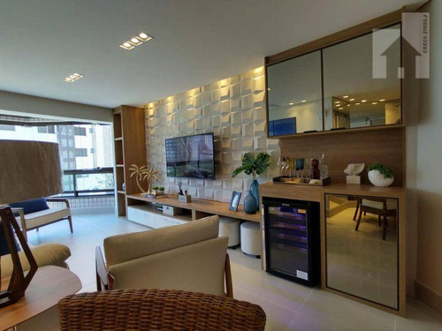 Imagem 2 de 30 de Apartamento Mobiliado Com 3 Dormitórios À Venda, 110 M² - Riviera De São Lourenço - Bertioga/sp - Ap1895
