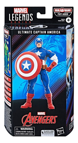 Figura Capitan America Baf Puff Adder Marvel Legends Hasbro