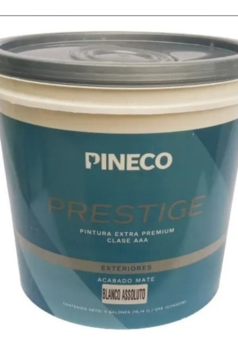 Pineco Prestige Exterior Caucho Mate Blanco (cuñete)