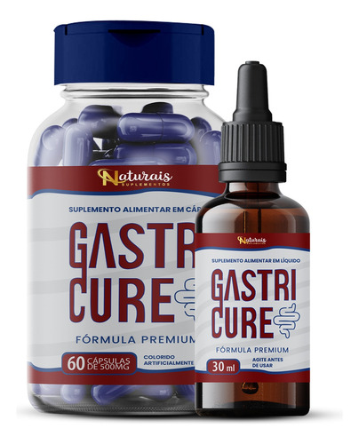 Kit Gastri Cure 60 Capsulas + 30ml Original - Loja Oficial