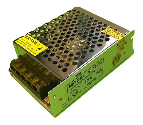 Imagen 3 de 8 de Pack X10 Fuente Switching 12v 6a Metalica Regulada Tira Led
