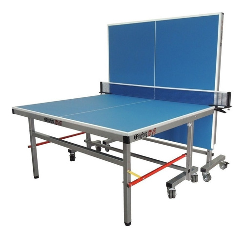 Imagen 1 de 4 de Mesa de ping pong 1PingPong Master V6 fabricada en aglomerado color azul traful