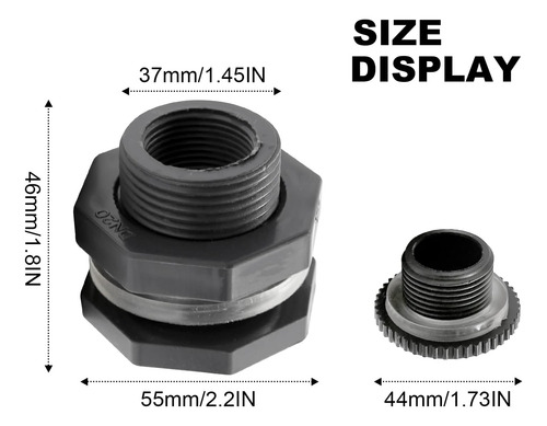 6 Conectores De Tanque De Agua De Pvc Para Piscinas
