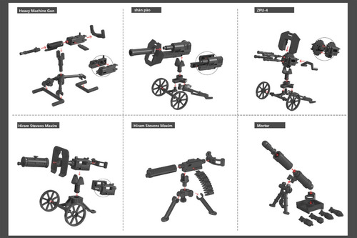 Ametralladora Pesada De Bloques Compatible Con Lego Soldado