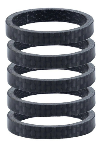 Espaçador Movimento De Direção Xtime 8mm Carbono Preto 5 Pç