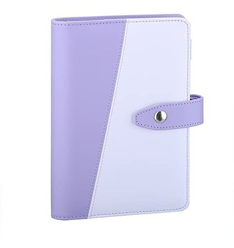 Carpeta A6 Para Agenda Con 6 Anillos Recargable Purpura/bco