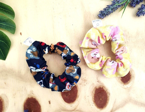 Imagem 2 de 2 de Kit Xuxas De Cabelo Xuxinhas Scrunchies Infantil Tam. Médio