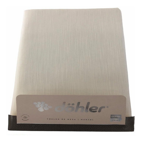 Imagen 4 de 4 de Mantel Dholer Antimancha Cuadrado Mesa 2x2m Blanco Natural