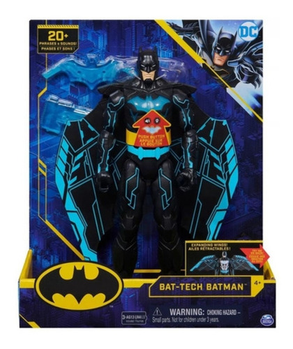 Figura Articulada 12  - 30 Cm Luz Y Sonido - Batman Bat Tech