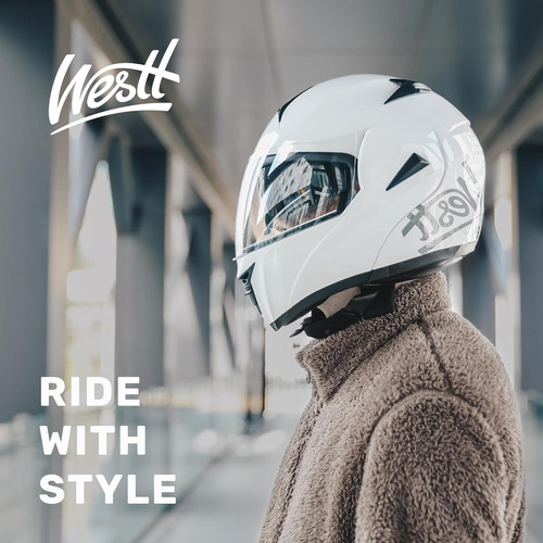 Casco Modular Westt Torque Doble Visera 1.55 Kg Adultos