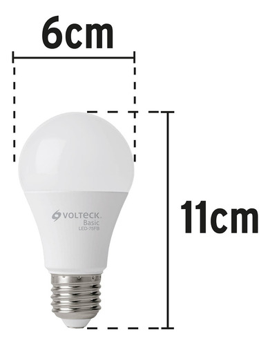 Lámpara Led A19 10w Luz Día Volteck 4 Pzas Caja 28006