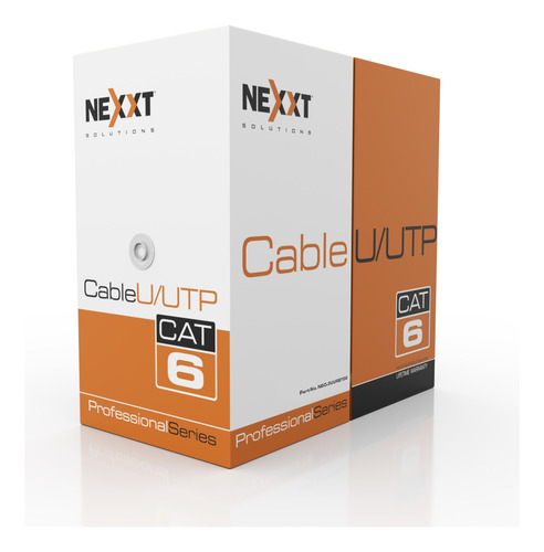 Cable De Red Cat6 Nexxt Cobre 100% 4 Pares Certificado 100me