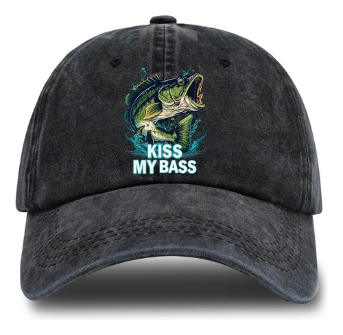 Rofiowa Kiss My Bass Gorra Béisbol Algodón Lavado Vintage Al