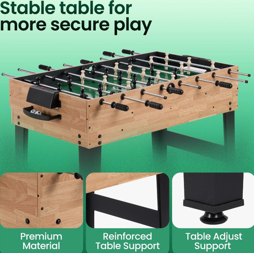 Mesa De Juego 10en1 Sum Futbolito Billar Hokey Ajedrez Mas
