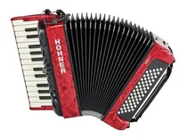 Comprar Acordeón A Piano Hohner Bravo Ii 60 Bajos Color Rojo