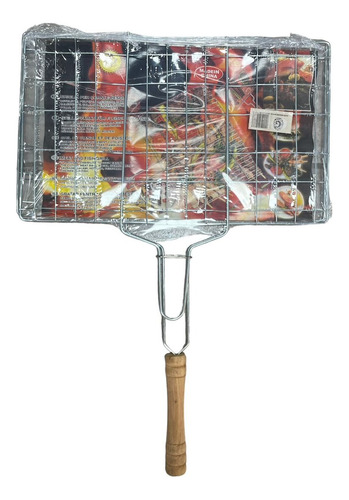 Rejilla Parrillera Con Mango Para Carnes, Pollo Y Pescado