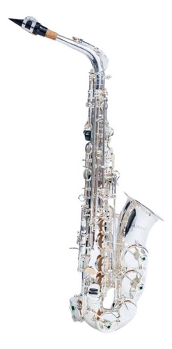 Saxofón Alto Mib Silver Alta Calidad Kit Completo Aureal