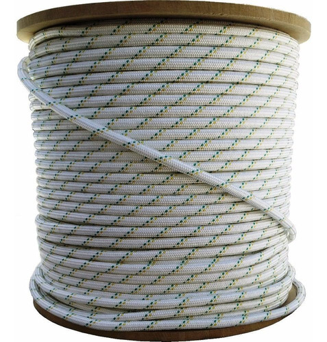 Cuerda Soga Cabo 6.mm Polipropileno Fuerte - Rollo X 100.m - Material Virgen De Alta Tenacidad Trenzado Diamante