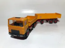 Comprar Camión M.a.n. Con Acoplado 3 Ejes -  Escala 1:87 H0 - Kibri Naranja Claro