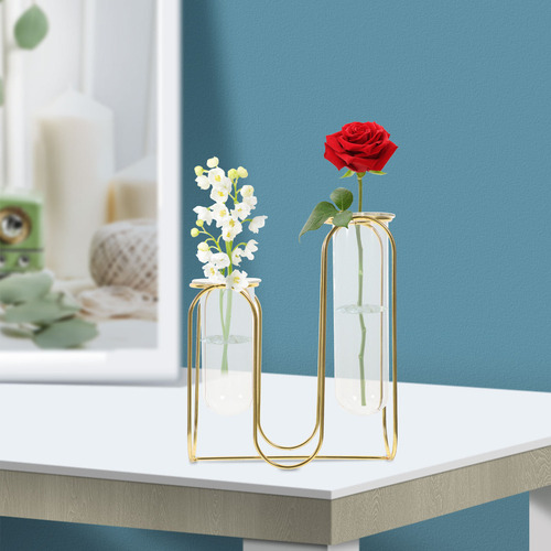 Jarrones De Vidrio Para Flores, Mesa De Comedor Con Floretes
