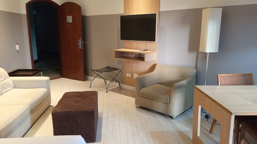 Imagem 5 de 16 de Flat Com 1 Dormitório À Venda, 75 M² Por R$ 350.000,00 - Gonzaga - Santos/sp - Fl0051