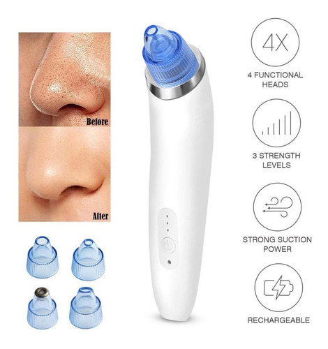 Removedor Acne Puntos Negros Limpiador Facial Usb Exfoliante