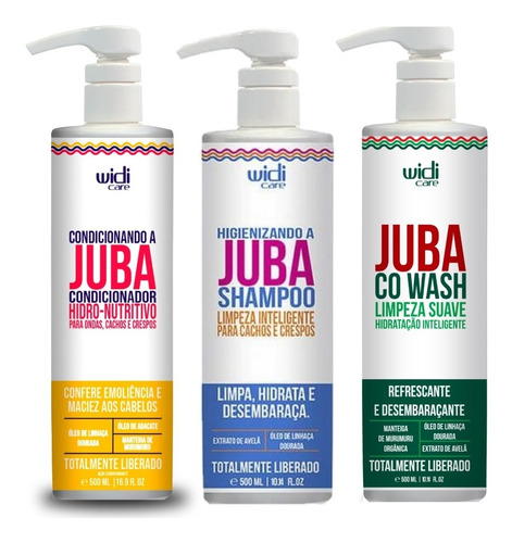 Kit Juba Co Wash, Shampoo, Condicionador  Widi Care