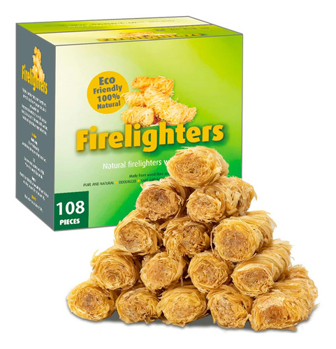 Arrancador De Fuego Natural Para Chimenea 108 Unidades